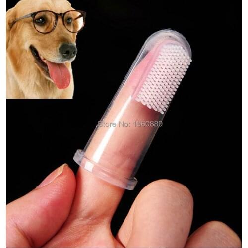 Hot Selling Super Soft Pet Finger Toothbrush Teddy Dog Brush Addition Bad Breath Tartar Teeth Care Dog Cat Cleaning Supplies