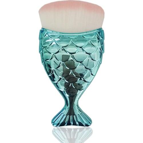 Eyeshadow Contour Concealer Blush Cosmetic Makeup Tool Professional 1pc Mermaid Makeup Brush Foundation Blending Powder Brush