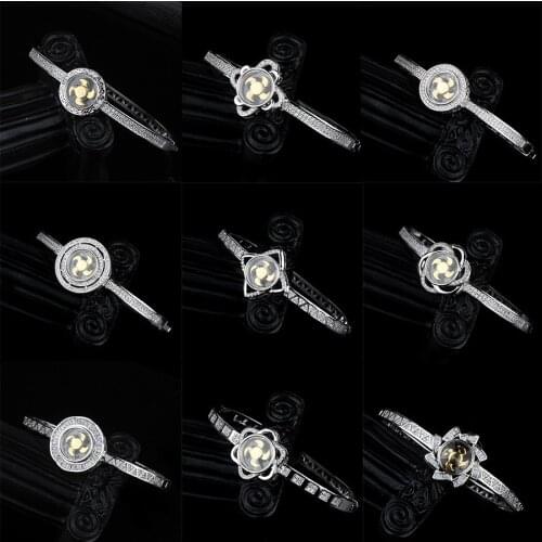 Tiny Rotatable Windmill Bangle The Middle East Rhodium Color Zircon Micro Paved Lucky Finger Ring Jewelry Dropshipping Wholesale