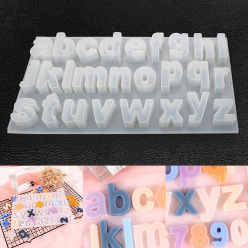 NOT AS LONG diy Crystal Epoxy Mold Lowercase Letter Resin Mold Mirror Pendant Making Creative Handmade Jewelry Gift