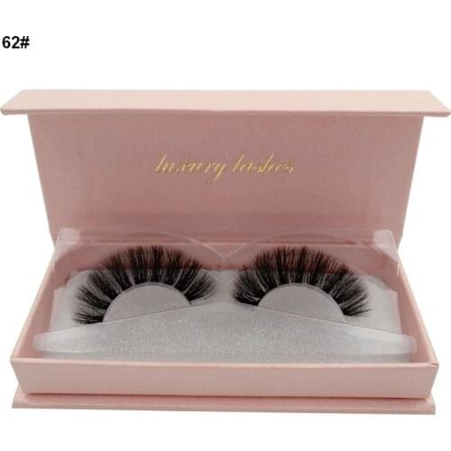 New Arrival High Quanlity 3D Real Mink Lashes Crystal Transparent Terrier Multilayer Soft Thick False Eyelashes 1 Pair