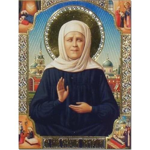 Diamand painting Saint Matrona the Blind of Moscow diamond embroidery 5d diy diamond painting full,round,3d mosaic religion art