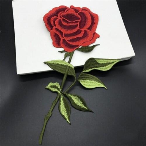 Wholesale 20pcs 29.5*12cm Embroidered Sewing On Patch Iron-On Patch Stickers For Clothes Sewing Fabric Applique Supplies YH96