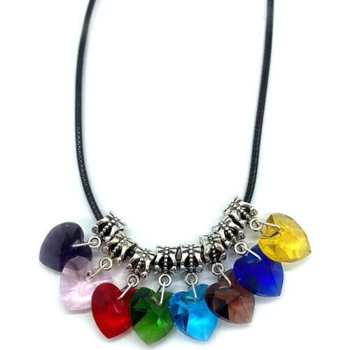 1 Piece of Crystal Pendant Necklace Love Heart Shape Necklace Pendant for DIY Jewelry Fashion Jewelry Accessories 14x27mm