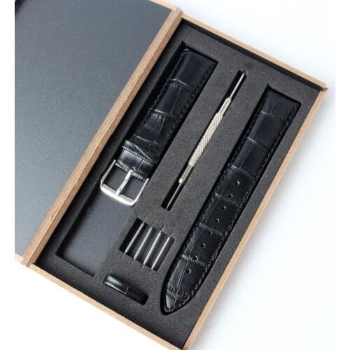 Genuine Leather Watch Bands Pin Buckle Watch Tools 5 Colors Top Calf Grain Waterproof 14mm/16mm/18mm/20mm/22mm