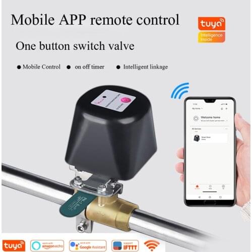 Tuya Smart Home Wireless Control Gas Water Valve Watering System WiFi Shutoff Controller Work with Alexa and Google Home ,IFTTT