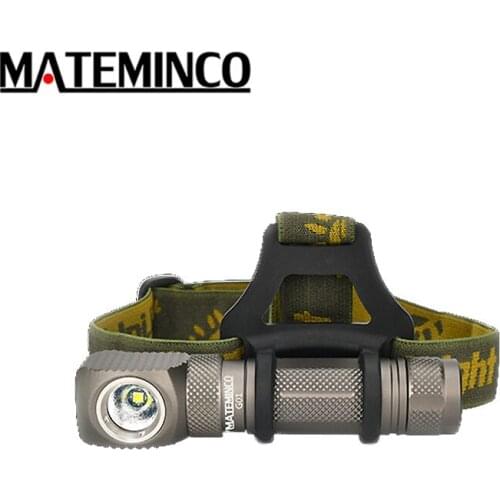 MATEMINCO G01 Headlamp Flashlight Cree XP-L/Luminus SST-20 Max 1200LM Type-C USB Rechargeable L-shape Angle LED Flashlight
