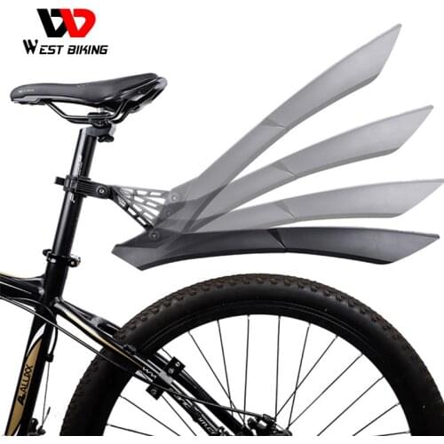 WEST BIKING Quick Release Mountain Bike Fenders 2PCS Front Rear Cycling Bike Mudguard Wing 24 26 27.5 29 inch MTB Bicycle Fender