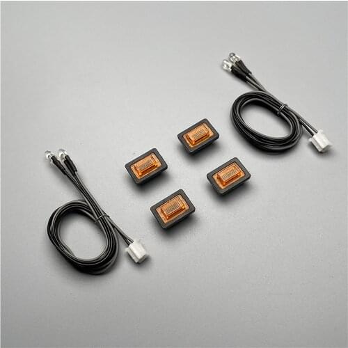 High Simulation RC Trailer Side Skirt Light LED Side Marker Lamp for Tamiya 1/14 Scania R470 R620 RC Trailer Car Upgrade Parts