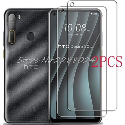 2PCS FOR HTC Desire 20 Pro 20PRO Tempered Glass Protective on HTC Desire20 Pro 6.5" Screen Protector Glass Film Cover