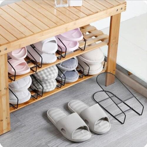 Iron Double Layer Shoe Rack Simple Integrated Care Shoe Shelf Creative Home Shoe Cabinet Shoes Storage Rack