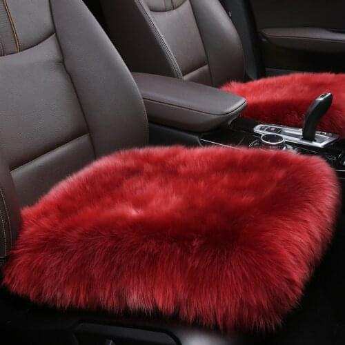 Winter Soft Warm Car Seat Cover 100% Natural Australian Sheepskin Car Seat Covers Universal Fur Wool Car Seat Cushion