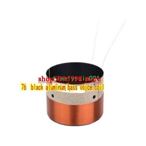 1ps 76mm 8ohm 8Ω Bass speaker voice coil Black aluminum BASV Subwoofer coil
