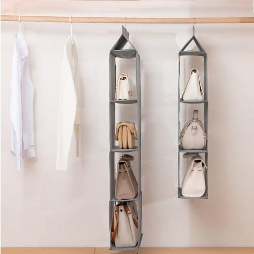 1pcs Hanging Handbag Organizer Multi-layer Shelf Bag Heavy-duty Mesh Shelves Tote Bag Organizer ​space Saving