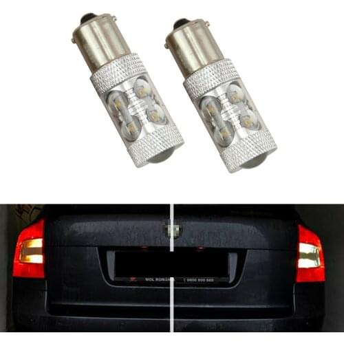 2pcs LED P21W BA15S 1156 Rear Reversing Light Turn Signal Brake Light for Skoda Octavia 2 1Z FL Combi (2012)