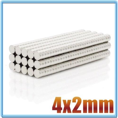 50Pcs 4x2 Rare Earth Magnets Diameter 4x2mm Small Round Magnets 4mm*2mm Permanent Neodymium Magnets 4*2 strong magnet disc
