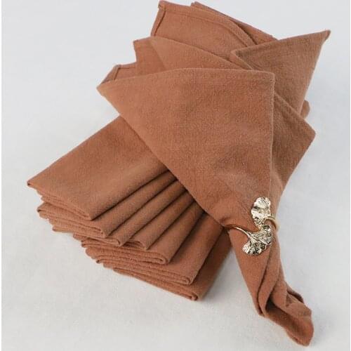6PCS Linen Napkins,Japanese Style Reusable Cloth Table Mat,Kitchen Tableware Durable Towel,for Dining Room Family Dinner Wedding