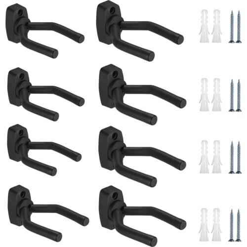 8 Pcs Guitar Hanger Hook Holder Wall Mount for Electric Acoustic Guitars Bass Ukulele Mandolin Banjo Guitar Accessories Parts