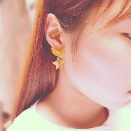 Anime Sailor Moon Cosplay Kawaii Star Moon Space Earrings Ear Clip 1pair A627
