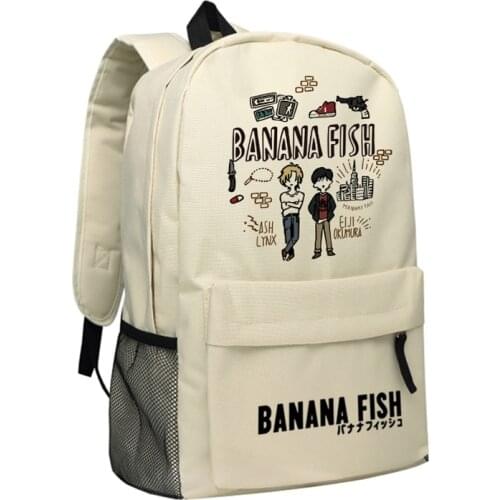 BANANA FISH Cartoon Backpack Laptop Men Women Cosplay Oxford School Bag Teenage Boys Large Backpacks Travel Bags Mochila Escolar