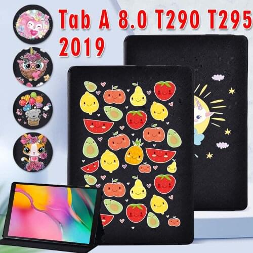 Tablet Case for Samsung Galaxy Tab A SM-T290/T295 (2019) 8.0 Inch High-quality Flip Leather Stand Cover Case + Free Stylus