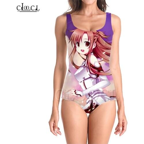 CLOOCL Newest Japanese Anime Sword Art Online 3D Print One-piece Swimwear Women Swimming Bathing Suit Sleeveless Sexy Swimsuit