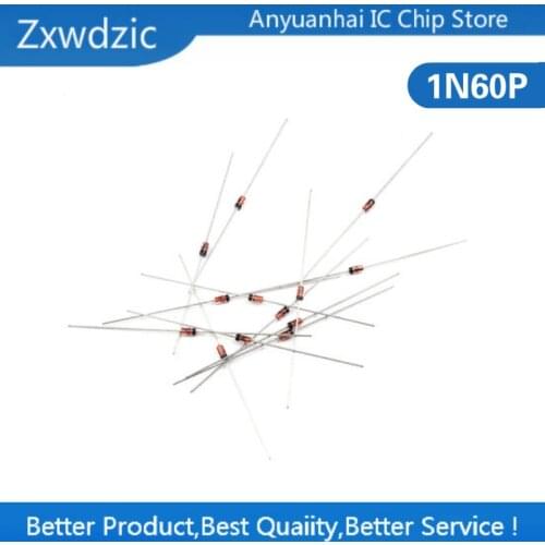 100PCS 1N60 DO-7 1N60P DO-35 Schottky Germanium Diode TV Radio FM Detection
