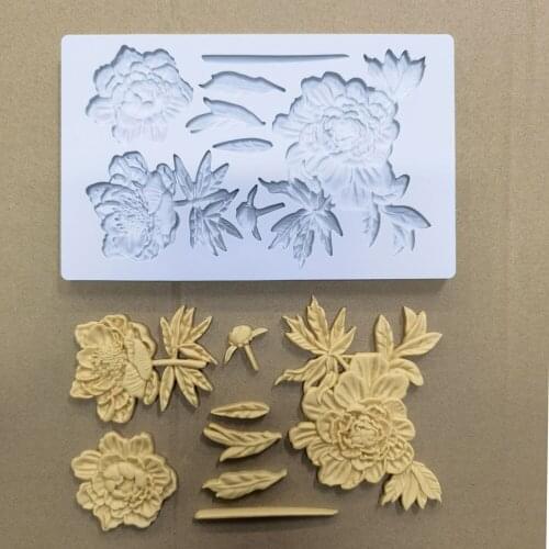 Garden Flower Pattern Fondant Cake Decorating Mold Silicone Cake Mold Chocolate Clay Candy DIY Baking Tools