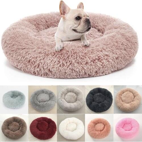 Multiple Colors Pet Dog Bed Soft Washable Long Plush Kennel Cat Mats Puppy Cushion Pets Dogs Accessories for Medium Large Dogs