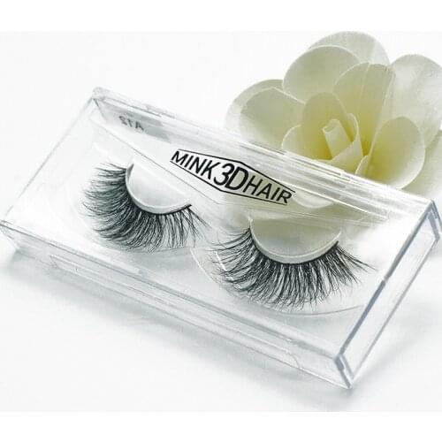 New Fashion 1 Pair 3D Stereo 100% Mink Hair False Eyelashes Cross False Eyelashes, Eye Makeup Tools