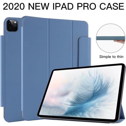 PU Leather Protective Case for Apple i Pad Pro 11 2020/ 12.9 2020 Shock-proof Shell Magnetic Full Cover with Stylus Slot Holder