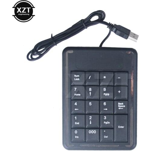 1pcs Multifunction USB Digital 19 Keys Numeric Mini Keypad Slim Retractable Keyboard Numpad For Laptop Desktop