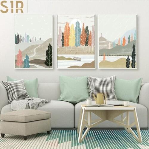 Landscape Pictures Home Decor Nordic Canvas Painting Wall Art Modern Realist Nature Scenery Posters and Prints for Living Room