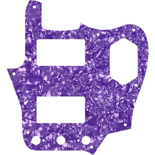 Pleroo Custom Guitar Parts Scratch Plate - For US Jaguar Guitar Pickguard With Paf Humbuckers Scratch Plate, 4Ply Pulpre Pearl