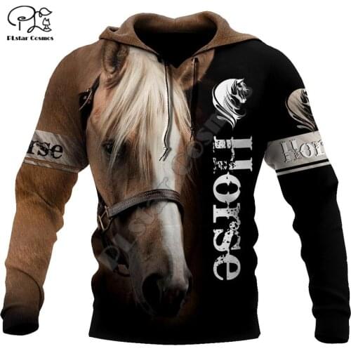Drop shipping Autumn Hoodies Beautiful Horse 3D Printed Mens Sweatshirt Unisex Streetwear Zipper Pullover Casual Jacket DW0184