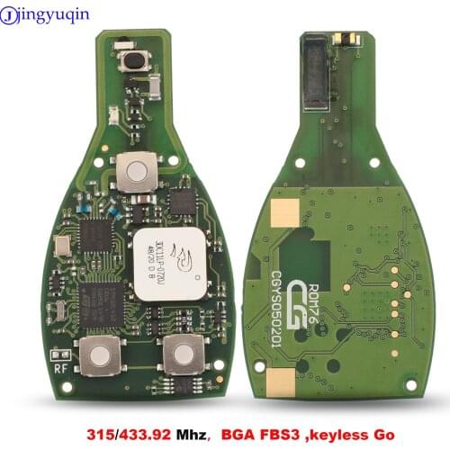 Jingyuqin Smart Remote Key For Mercedes Benz Year 2000+ Supports Original FBS3 Keyless Go BGA 315MHz Or 433.92MHz 3/4 Buttons
