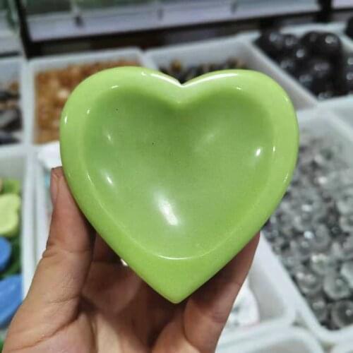 Multicolor Luminous carved heart shaped bowl for home decor
