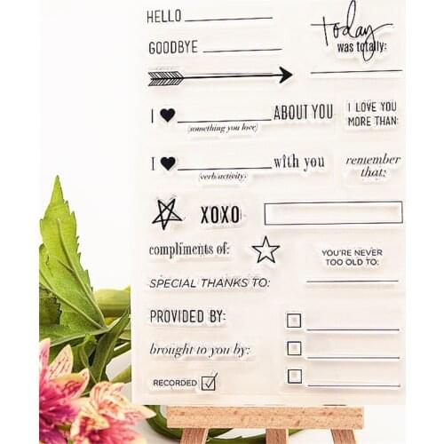 10x15cm Arrow dialog Transparent Clear Stamps Silicone Seals Roller Stamp DIY scrapbooking photo album/Card Making Easter