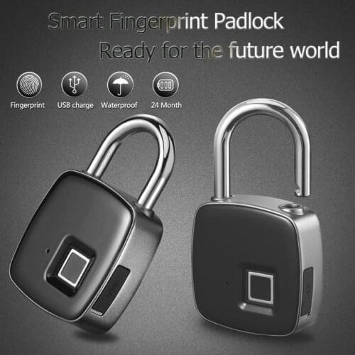 Anytek P3 Standalone Biometric Fingerprint Lock Access Control Reader Controller Waterproof Keyless Anti-theft Padlock Door Lock