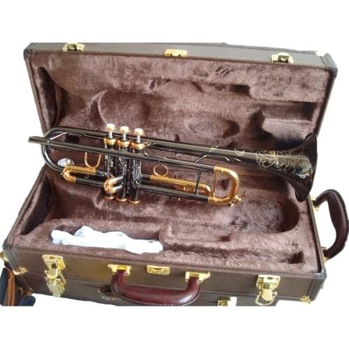 High Grade Black nickel plated body gold plated key classic structure trumpet