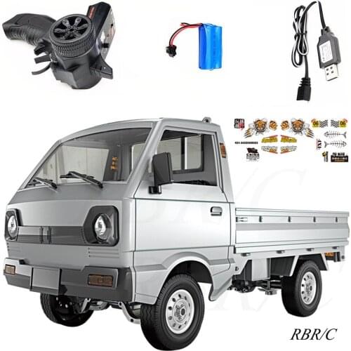 WPL D12 1:10 2WD RC Car Simulation Drift Climbing Truck LED Light On-road 260 Brushed Motor D12 Car 1/10 For Kids Gifts Toys