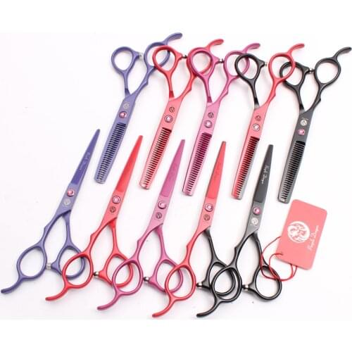 1Pair 5.5" Japan Stainless Professional Hairdressing Clipper Cutting Scissors Thinning Shears Left-Hand Hair Scissors Kit
