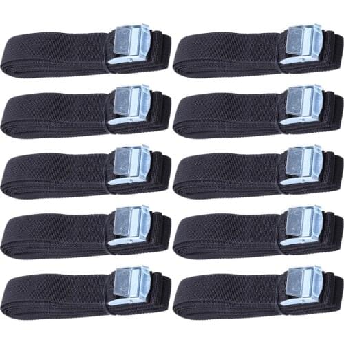 10 Pcs Lashing Straps with Steel Buckle Thick Nylon Quick Release Lashing Straps for Cargo Tie Down Car Roof Rack Luggage Kayak