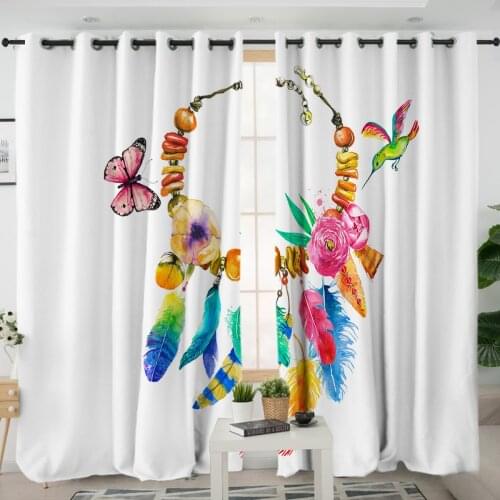 3D Window Curtains Cortinas De Dormitorio Feather Flowers Room Home Decor Rideau De Fenetre Drapes Cotinas Rideau Salon