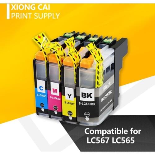 4Pcs Ink Cartridge LC567 LC565 Compatible for Brother MFC-J5330DW MFC-J5730DW MFC-J6530DW MFC-J6730DW MFC-J6930DW Printers