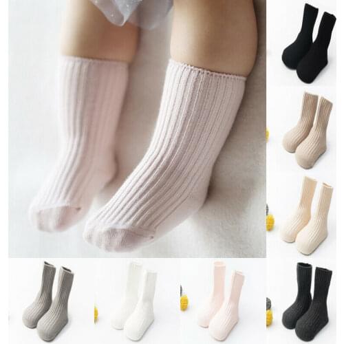 Baby Accesorries Babies Cotton Socks 0-4T Anti-slip Boy Girl Solid Socks Newborn Infant Toddler Soft Ankle Sock носки детские