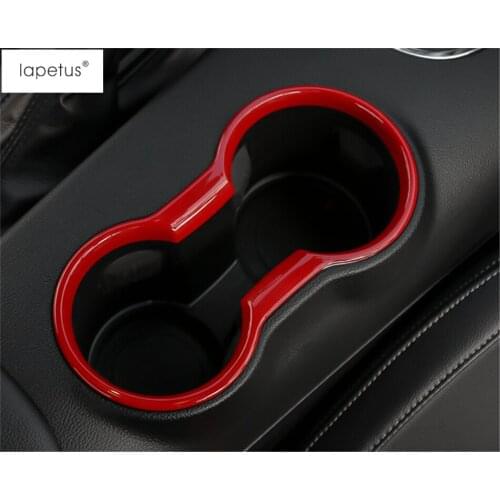 Lapetus Accessories Fit For Ford Mustang 2015 - 2019 Water Cup Holder Decoration Frame Molding Cover Kit Trim 1 Piece / 2 Color