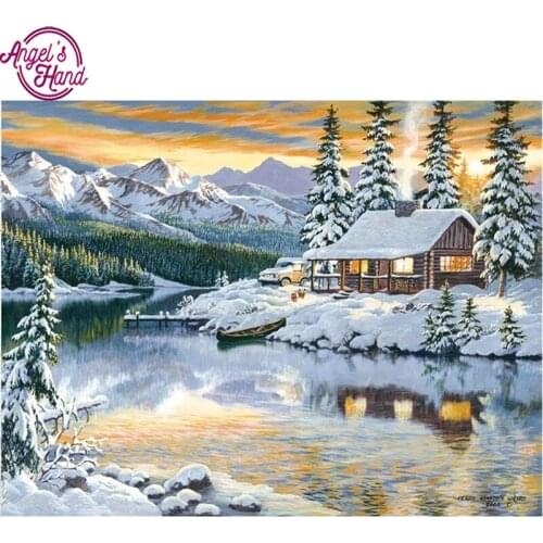 Diamond Embroidery,snow mountain 5D,Full,Diamond Painting winter,DIY,painting Rhinestone,Mosaic,3d,Cross Stitch,Home Decoration