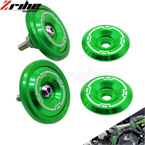 CNC Aluminum accessories Motorcycle Engine side cover Camshaft Oil cap screw Frame Hole Cover Cap For Kawasaki Z900 Z 900 2017