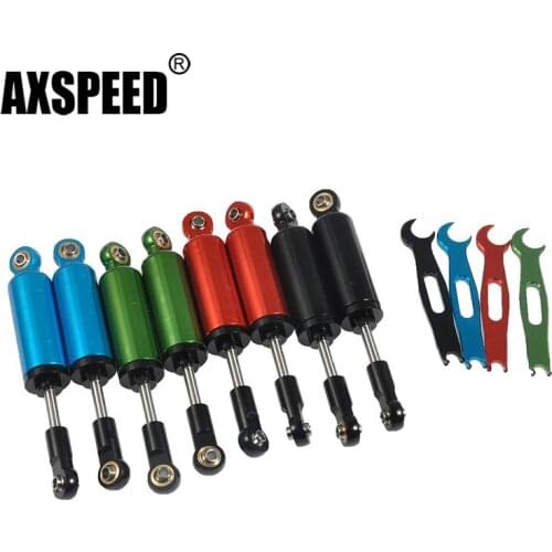AXSPEED 2PCS/4PCS 1:10 Scale RC Car Crawler 80mm Metal Shock Absorber Tamiya / Kyosho / Axial / HPI CC01 SCX10